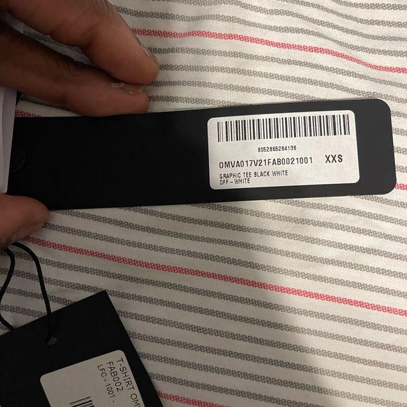 OFF WHITE SIZE XXS BLACK POLYESTER TEE - Picture 4 of 4